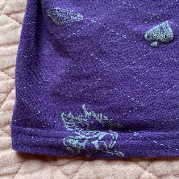 LOGIK - Purple Tank Top with silver crown diamond print - small - Picture 9 of 10